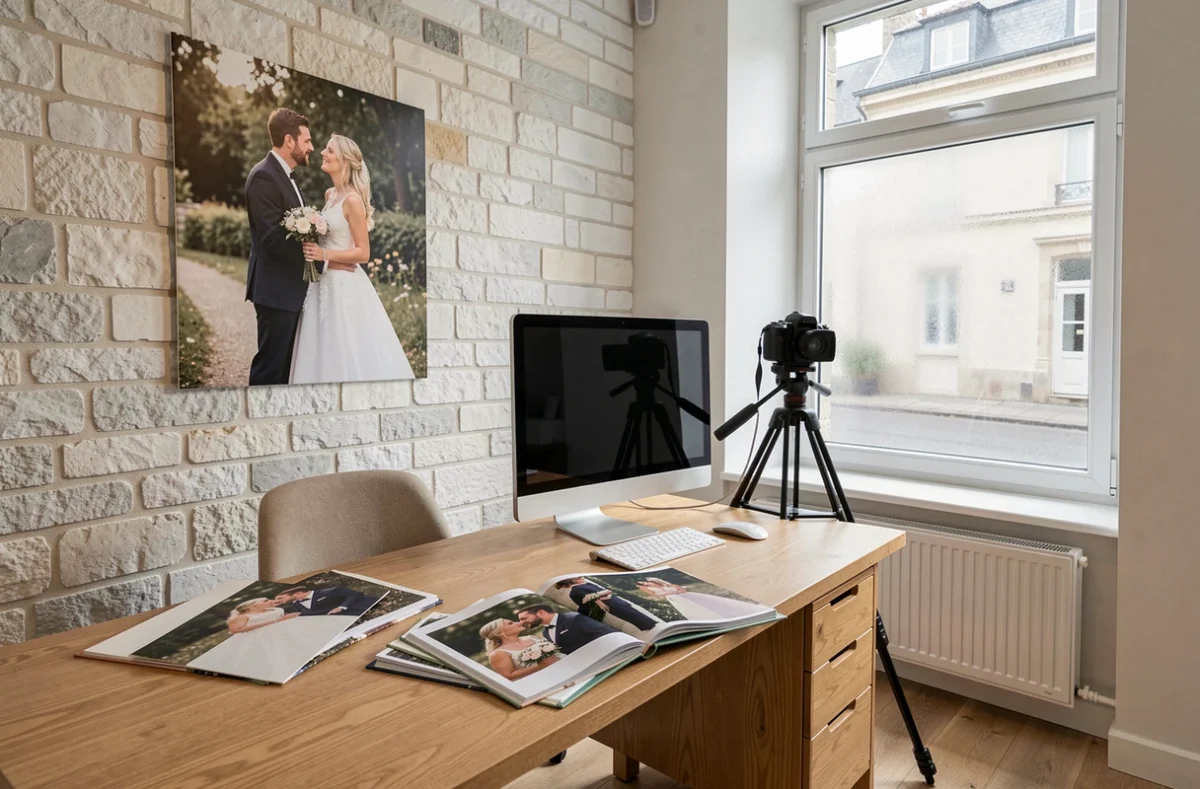 Intérieur du Studio Rougereau, studio photographique spécialisé en mariage à Caen dans le Calvados
